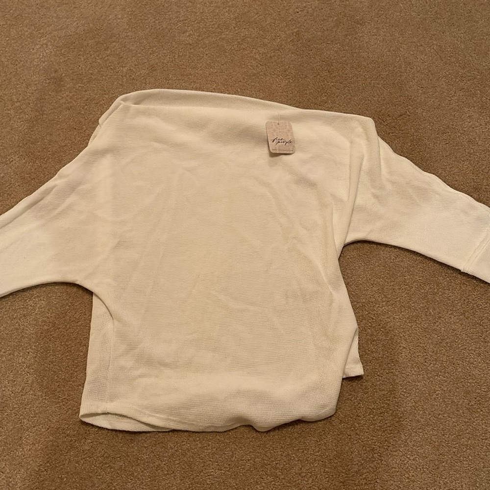 Free People off the shoulder white long sleeve